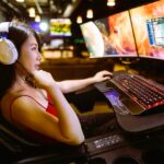 Girl watching streams